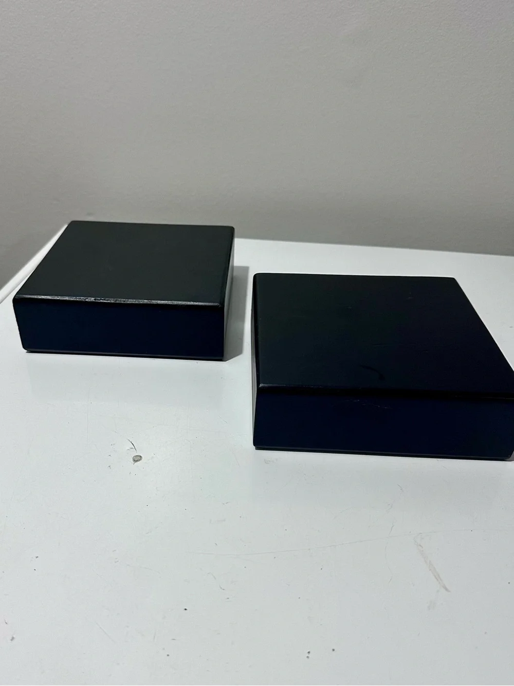 Classic Black 6”x6” Square Floating Shelf’s - Set of 2